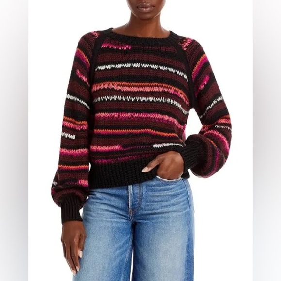 Mother The Bell-Sleeve Jumper Crop in Light Trails - Picture 3 of 6